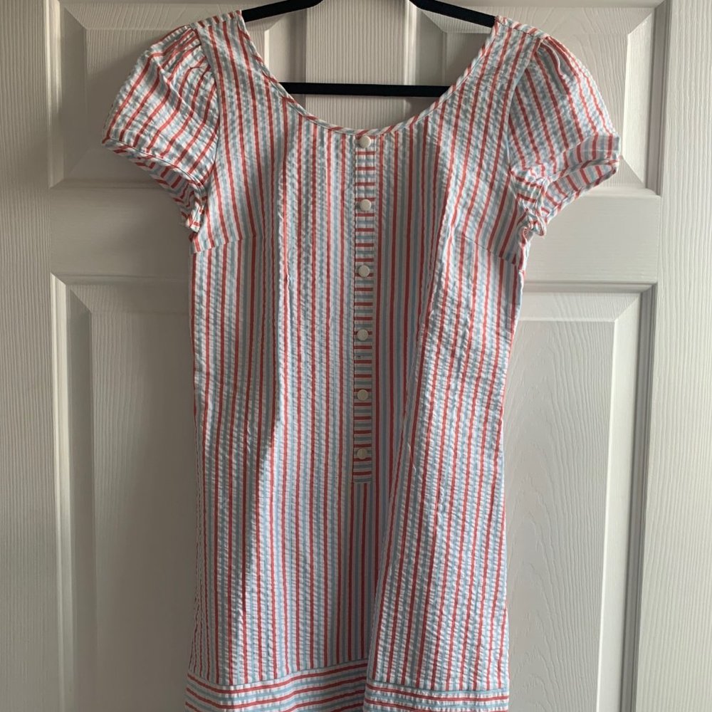 Smak Parlour Seersucker Pinstripe Shift Dress